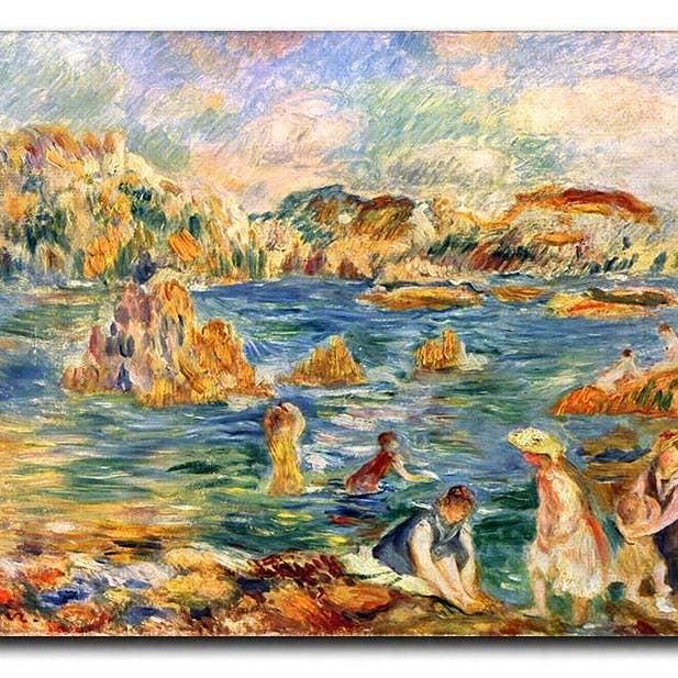 At the beach of Guernesey Canvas for wholesale by True Modern