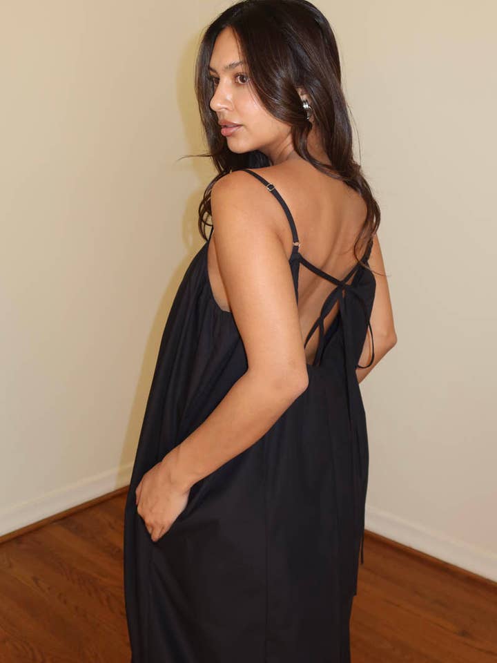 Black A-Line Maxi Dress for wholesale on Faire