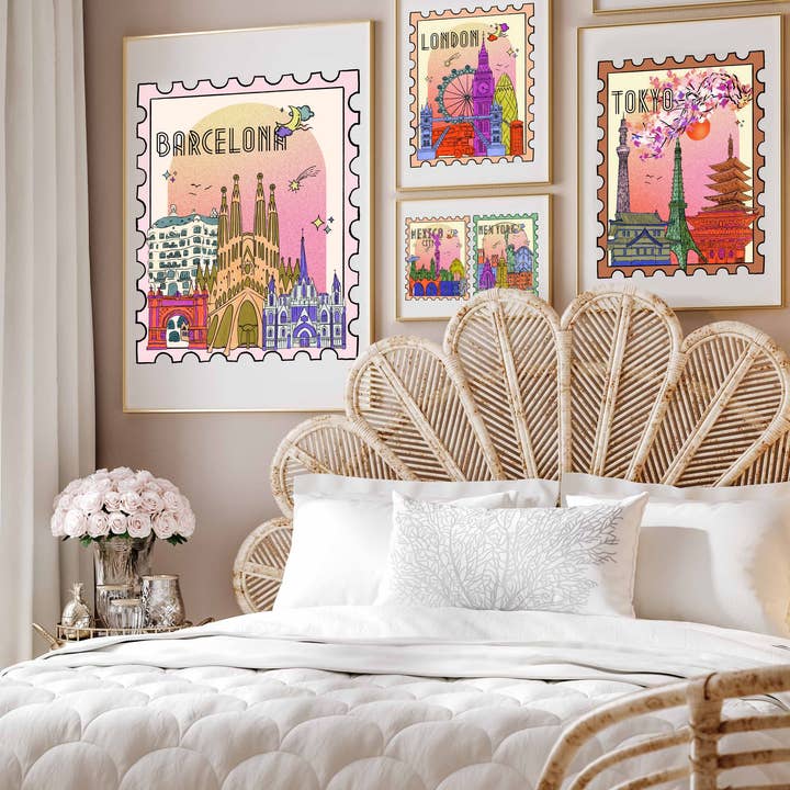 Barcelona Art Print for wholesale by Atelier Nazli Brush