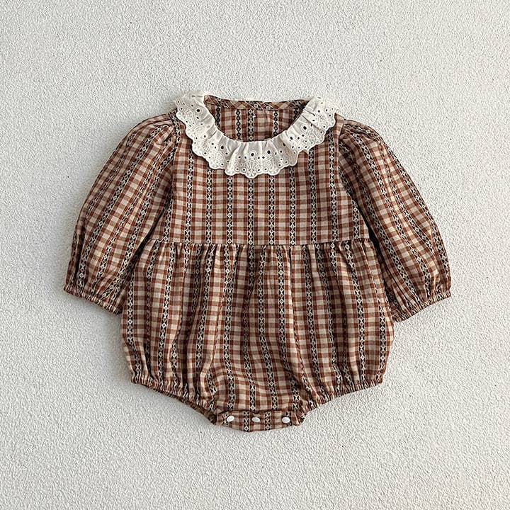 MyKids-USA® - Wholesale Clothing Set - Baby - New Spring/Autumn Baby Vintage Plaid Onesies And Dress For G