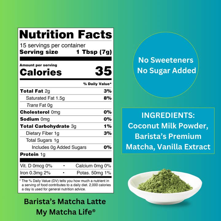 My Matcha Life Products Inc. - Wholesale Health/Detox Tea - Barista's Premium Matcha Latte - Vanilla3