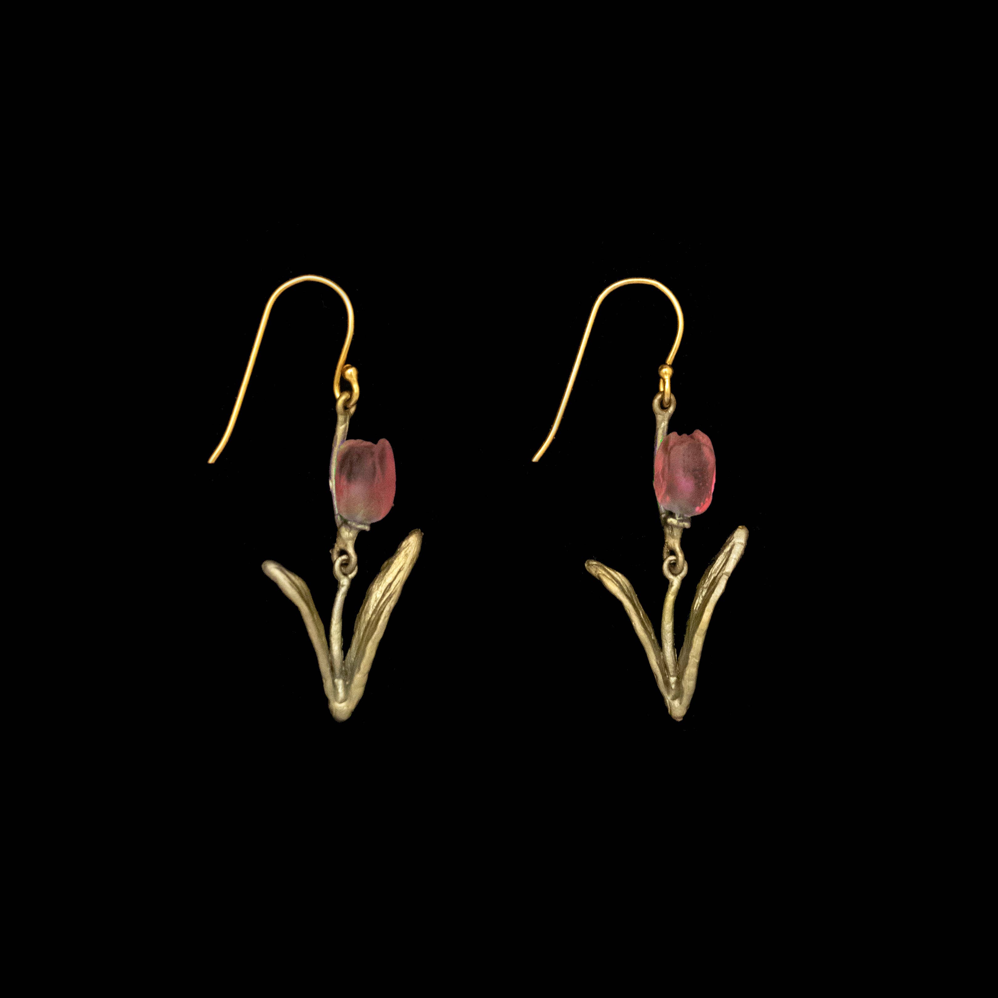 Michael Michaud - Wholesale Dangle Earrings - Tulip Wire Earrings (Pink)