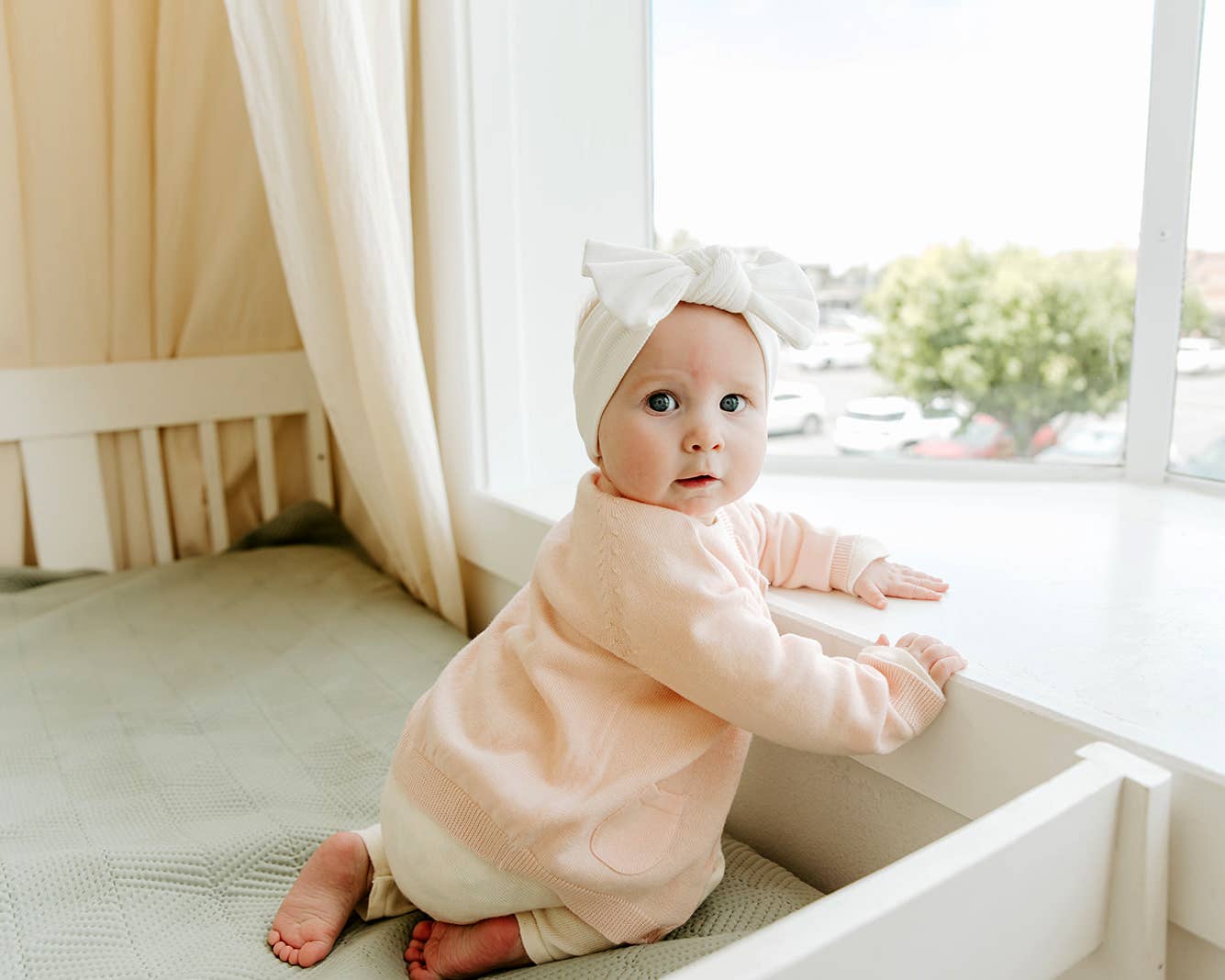 Viverano Organics - Wholesale Cardigan - Baby - Milan Pastel Baby Button Cardigan Sweater (Organic Cotton)5