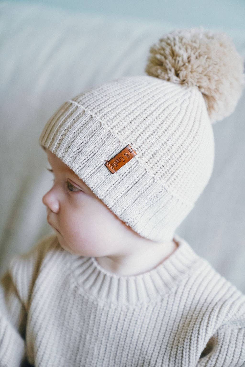 OLIVE & CRADLE - Wholesale Beanie - Kids - Cotton Knit Pom Beanie8
