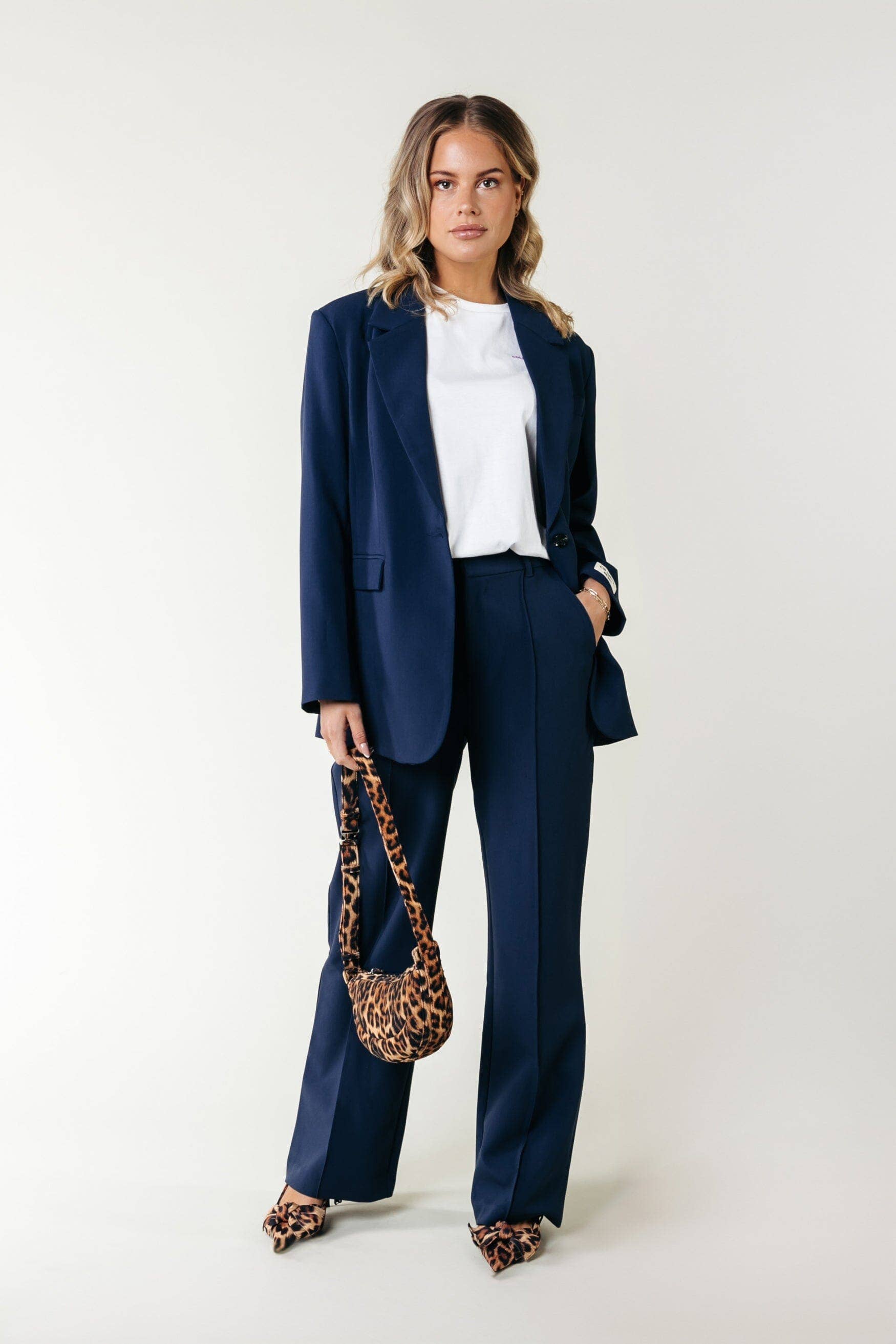 Jesra Racer Logo Blazer | Dark Navy for wholesale on Faire2