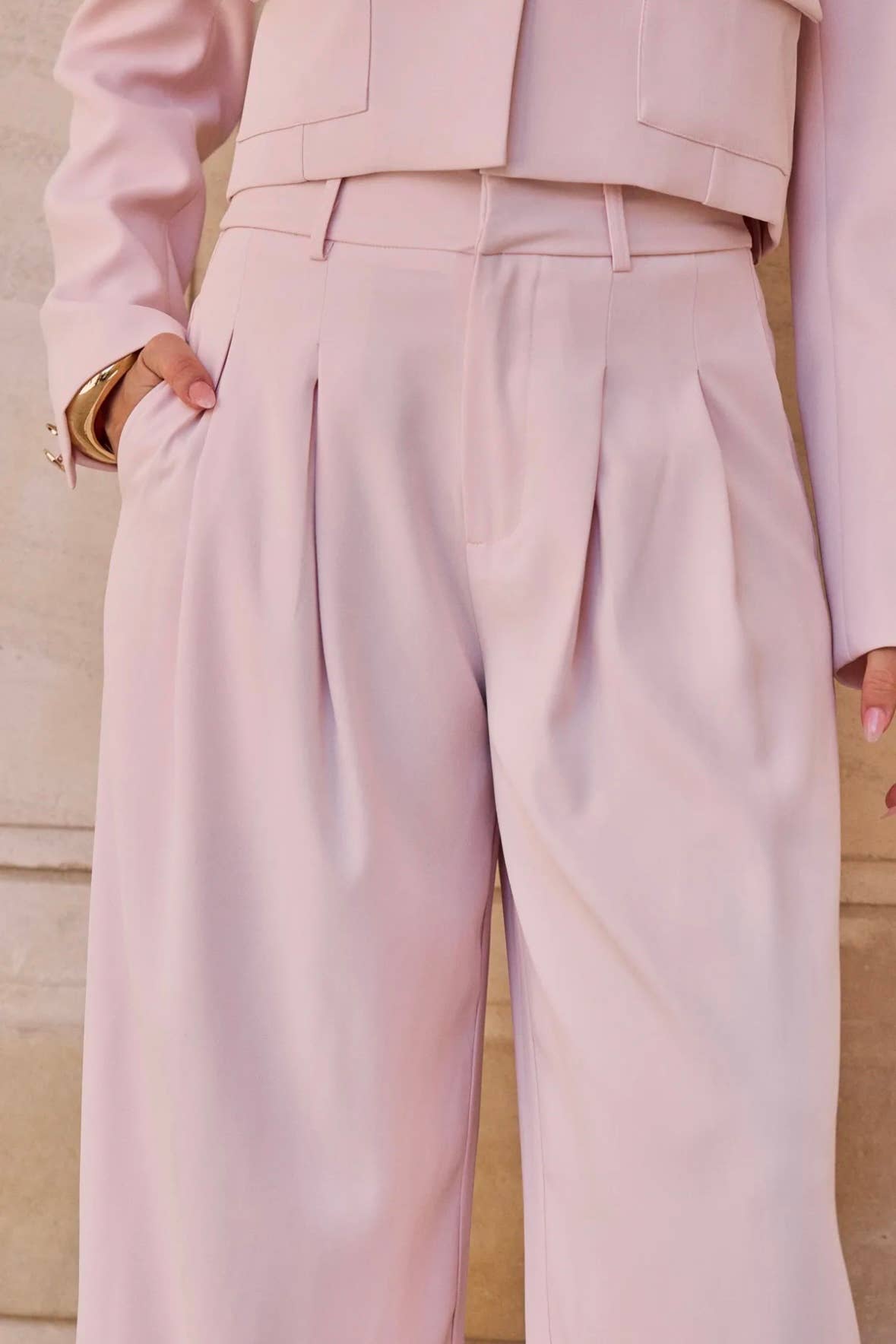 Frime - Vente Pantalon – femme - Pantalon palazzo plissé - 3170 4