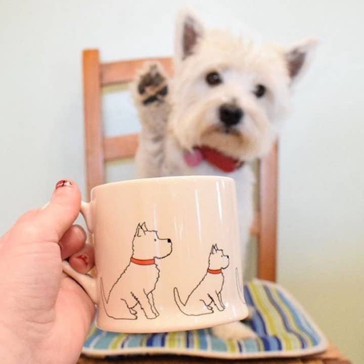 Sweet William Designs – wholesale Coffee mug – Mischievous Mutts Dog Mug - Westie3