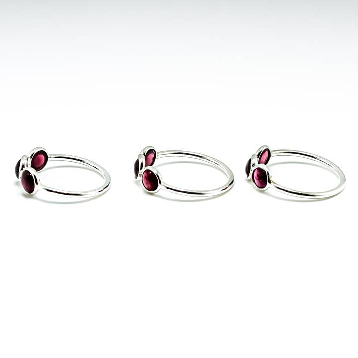 Quasar Gems USA - Wholesale Single Stone/Solitaire Ring - Garnet Ring Sterling Silver 9253