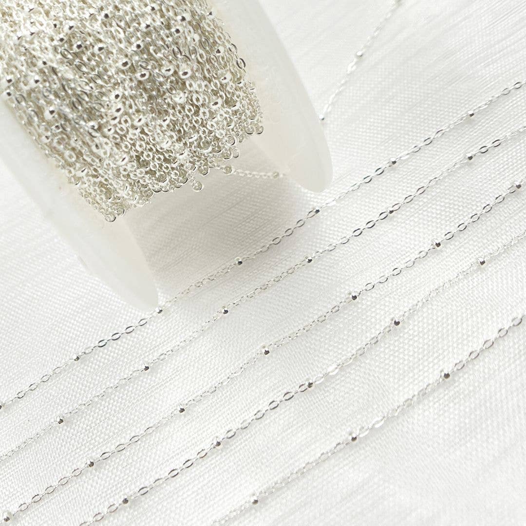 Tresor Jewelry Inc. - Wholesale Link & Chain Necklace - 1104SS. Sterling Silver Satellite Chain2