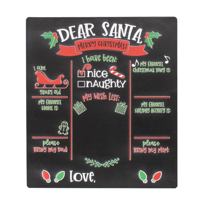 Dear Santa Metal Chalkboard Sign and other Purchase Wholesale cookie tin boxes. Free Returns & Net 60 Terms on Faire trending on Faire.