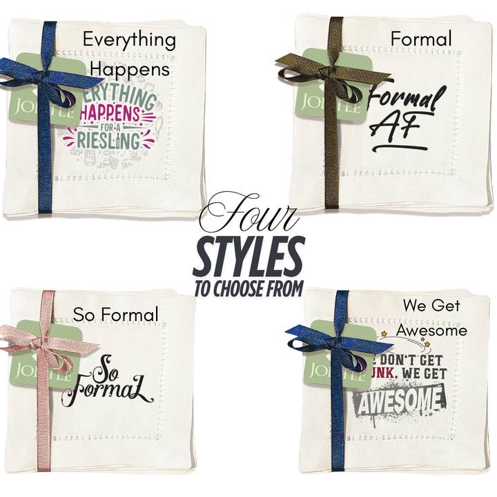 Serviettes à jours - Authenticité, quatre styles au choix pour la vente par Jolitee