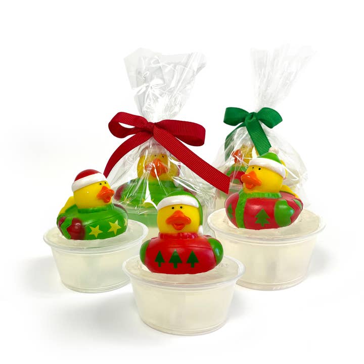 Clearly Fun Ugly Sweater Ducks Assorted - sold in 4's for wholesale by Seda France Candles