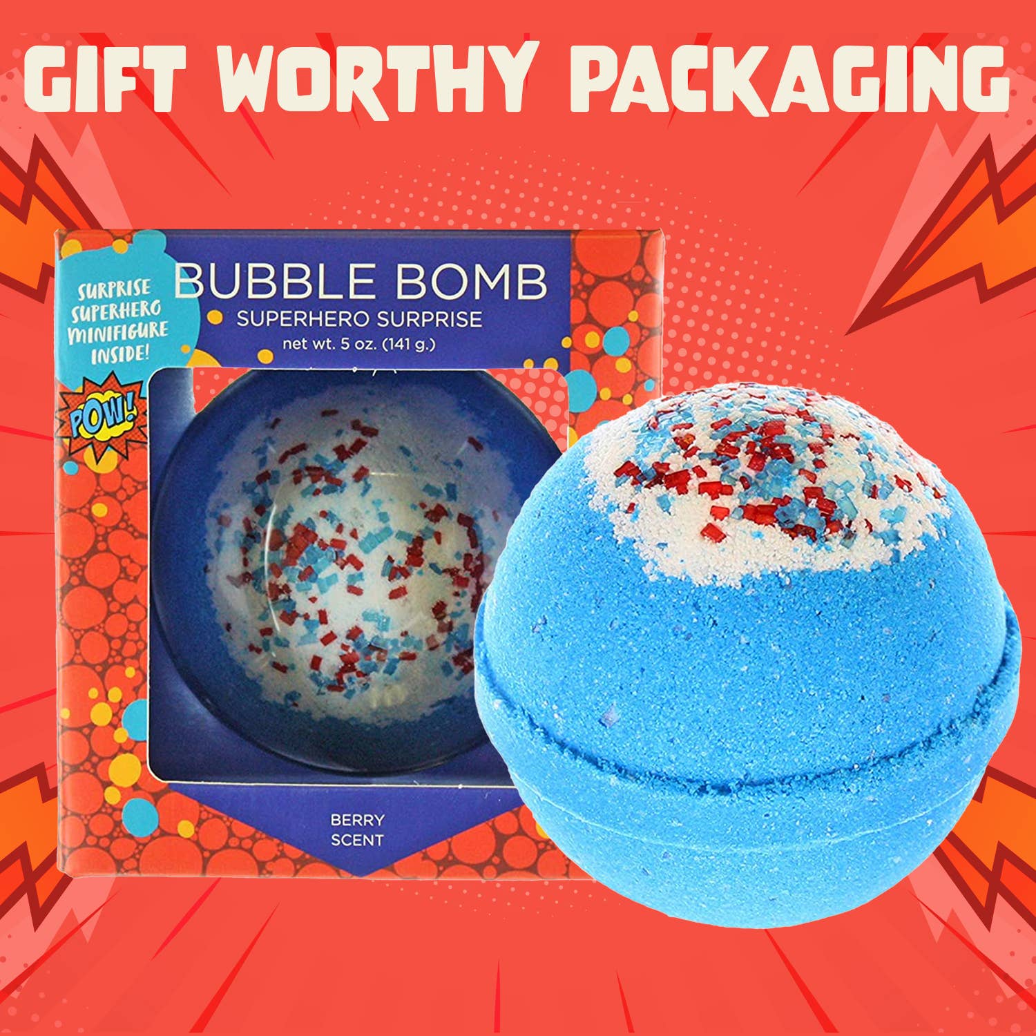 Two Sisters Spa - Wholesale Bath Bomb/Fizz - Superhero Kids Bath Bombs Gift Set with Toys Inside – 1 Pack4