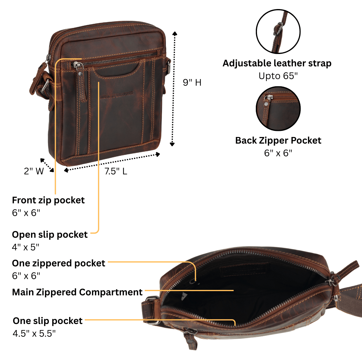 Minori Leather - Wholesale Messenger Bag - Unisex - Asheville Leather Messenger Bag – Unisex – Chestnut2