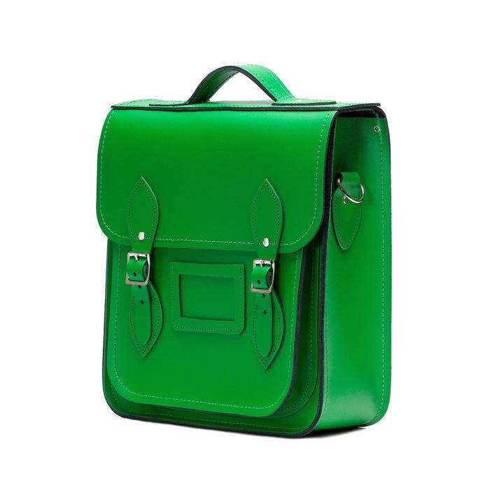 Zatchels - Vente Sac à dos – femme - Sac à dos de ville en cuir fait main - Vert - Petit1