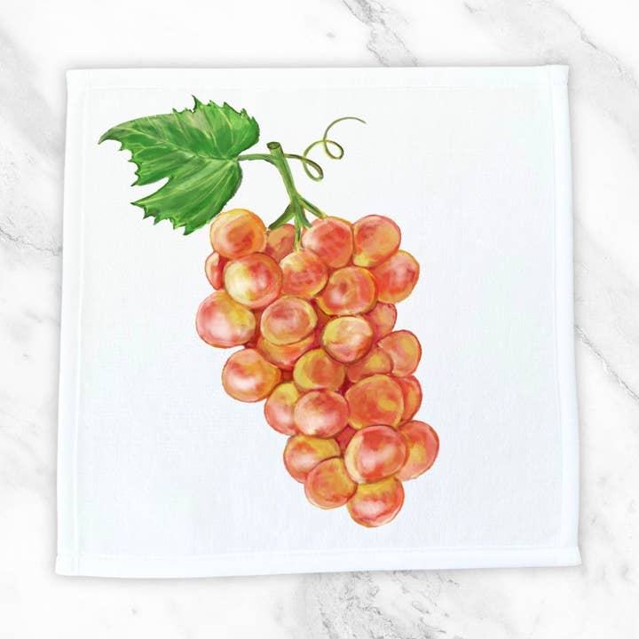 MerikaArt - Wholesale Wash Cloth - Golden Grapes Washcloth0