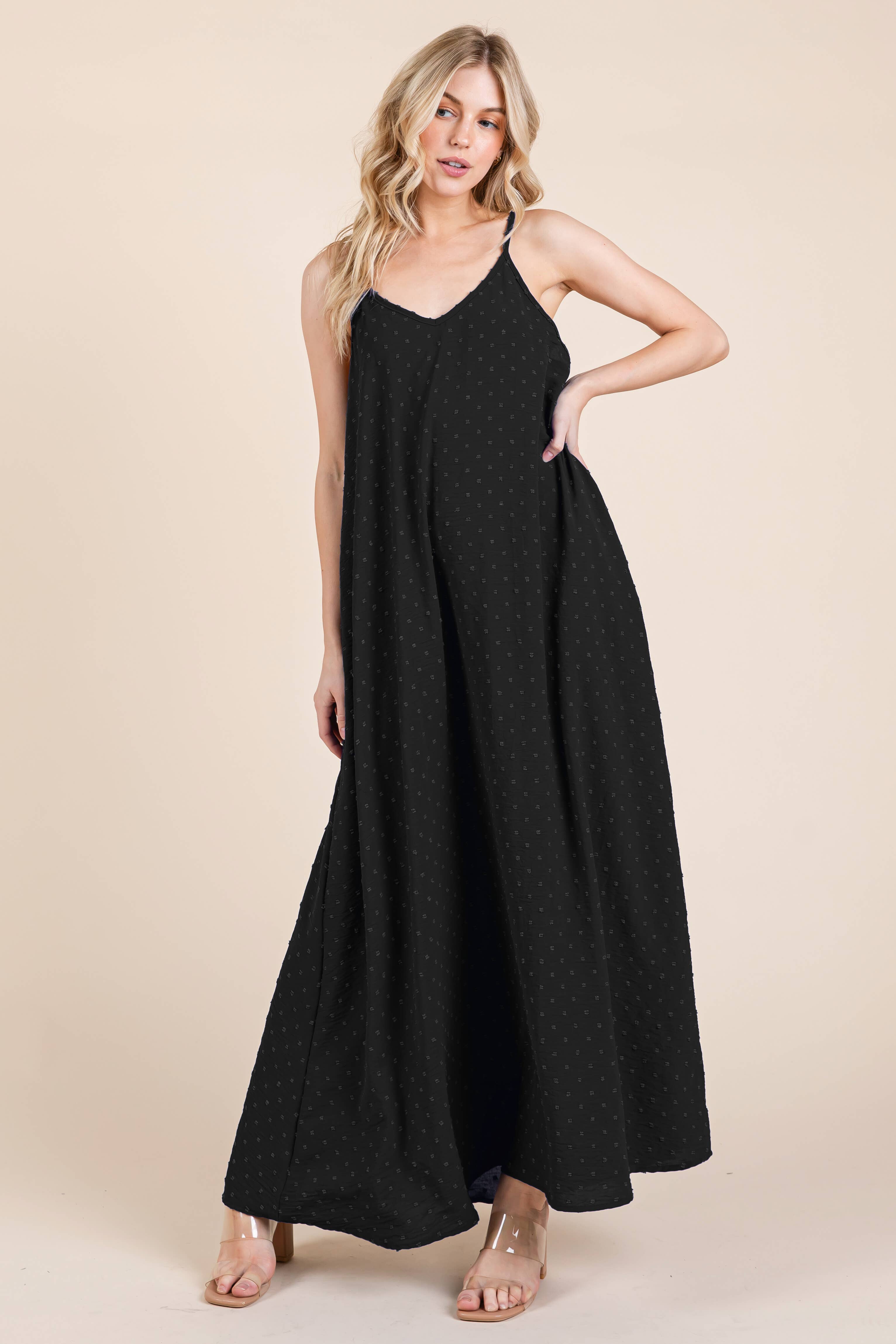 BOMBOM - Vente Robe – femme - ROBE MAXI À POIS SUISSE DA163011