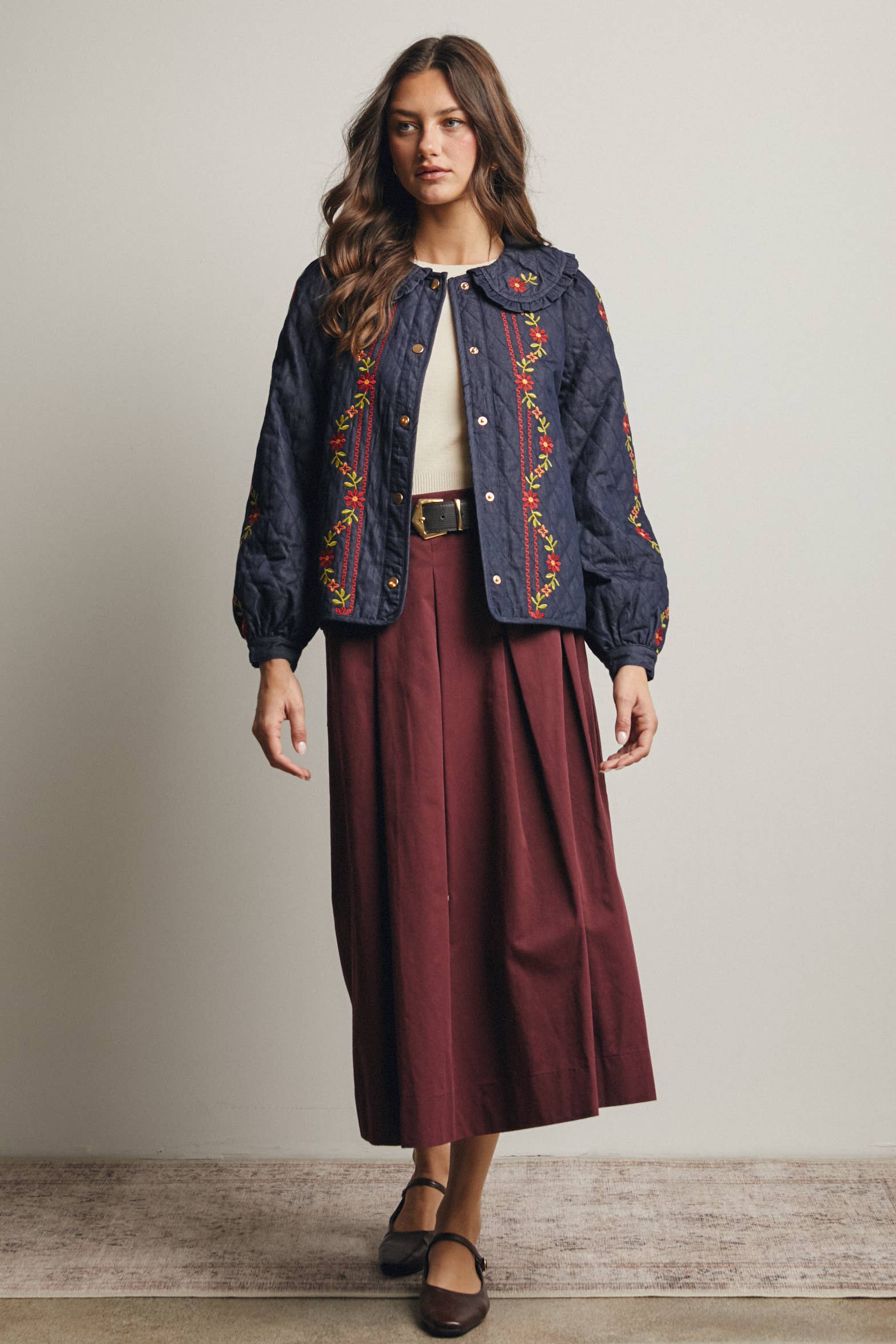 Forte – Großhandel Rock – Damen – Faltenrock in A-Linie, Midi, FSK000128