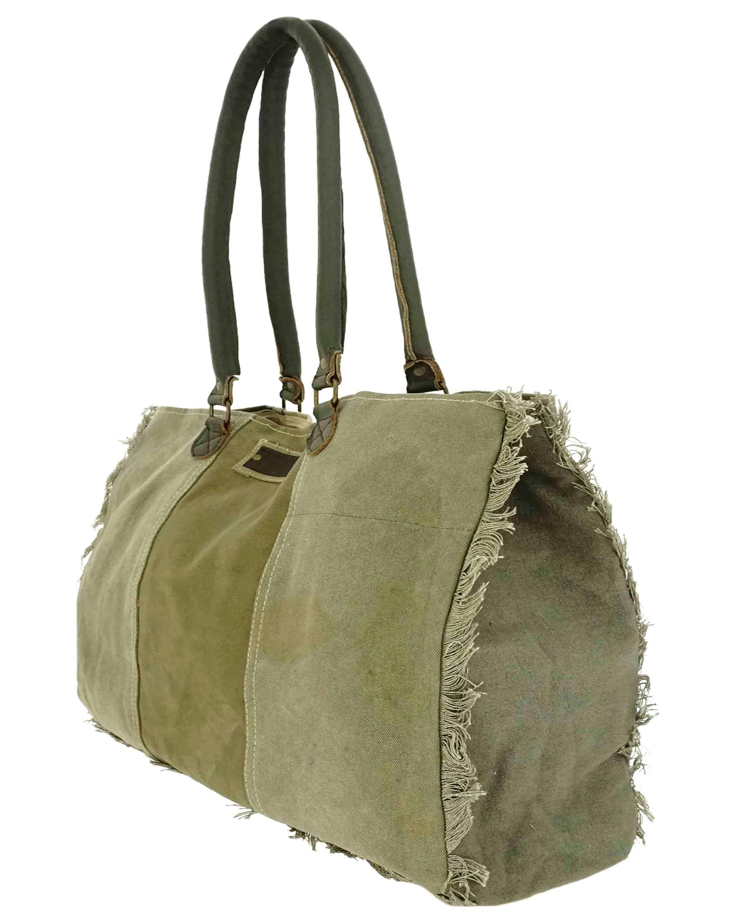 Vintage Addiction - Wholesale Tote Bag - Women's - Recycled Tent Tote with Vintage Textiles (Snap Top)8