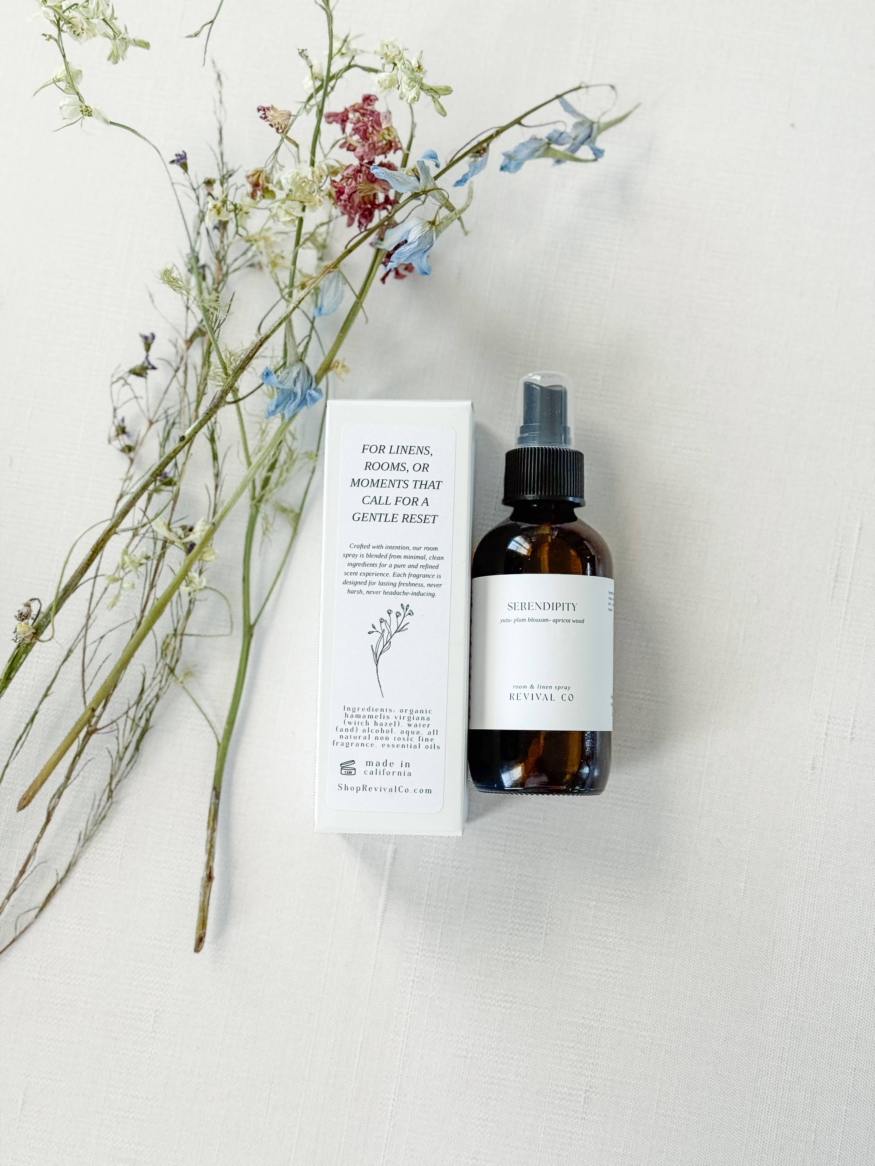 Revival Co - Wholesale Linen Spray - Serendipity/ Yuzu, Plum Blossom, Apricot/ Room + Linen Spray2