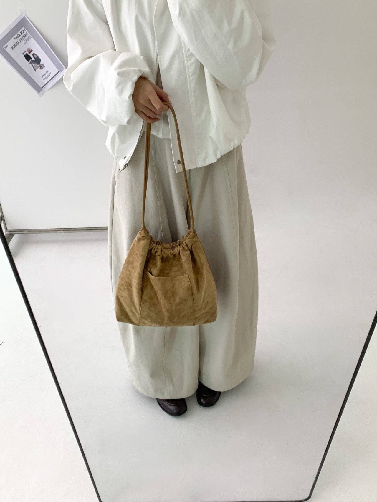 Little Light - Wholesale Shoulder Bag - Women's - Stella Soft Suede Gather Bucket Bag10