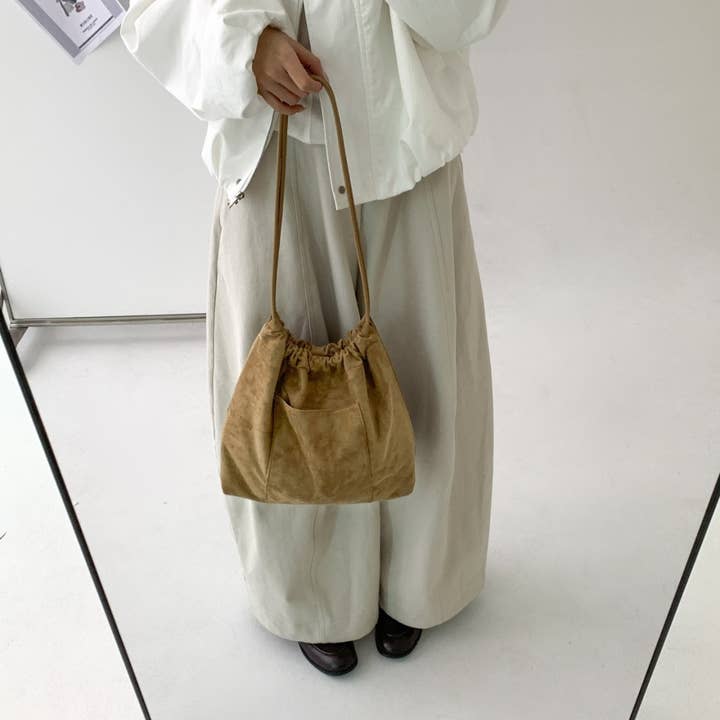 Little Light - Wholesale Shoulder Bag - Women's - Stella Soft Suede Gather Bucket Bag10