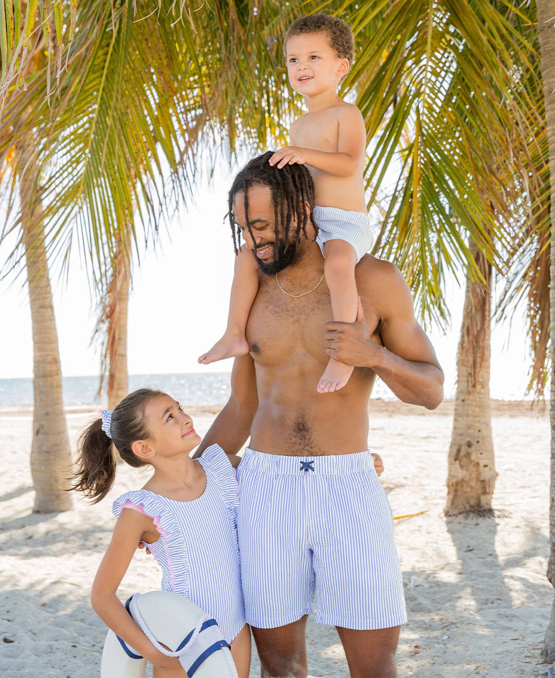 Azul Bañador de hombre azul bígaro de seersucker de venta al por mayor en Faire4