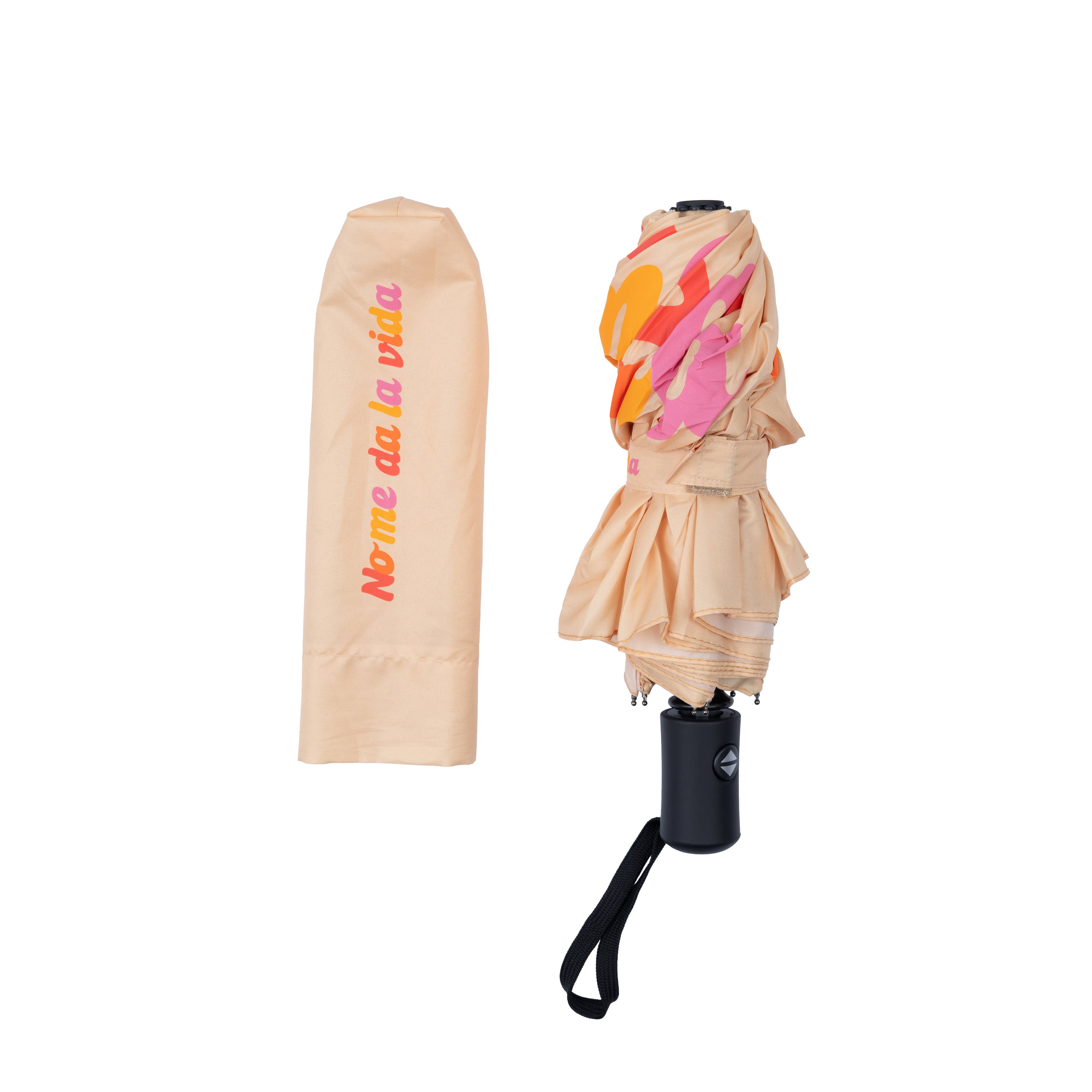 Fisura - Wholesale Umbrella - Unisex - Beige folding umbrella "I don't have the time"2