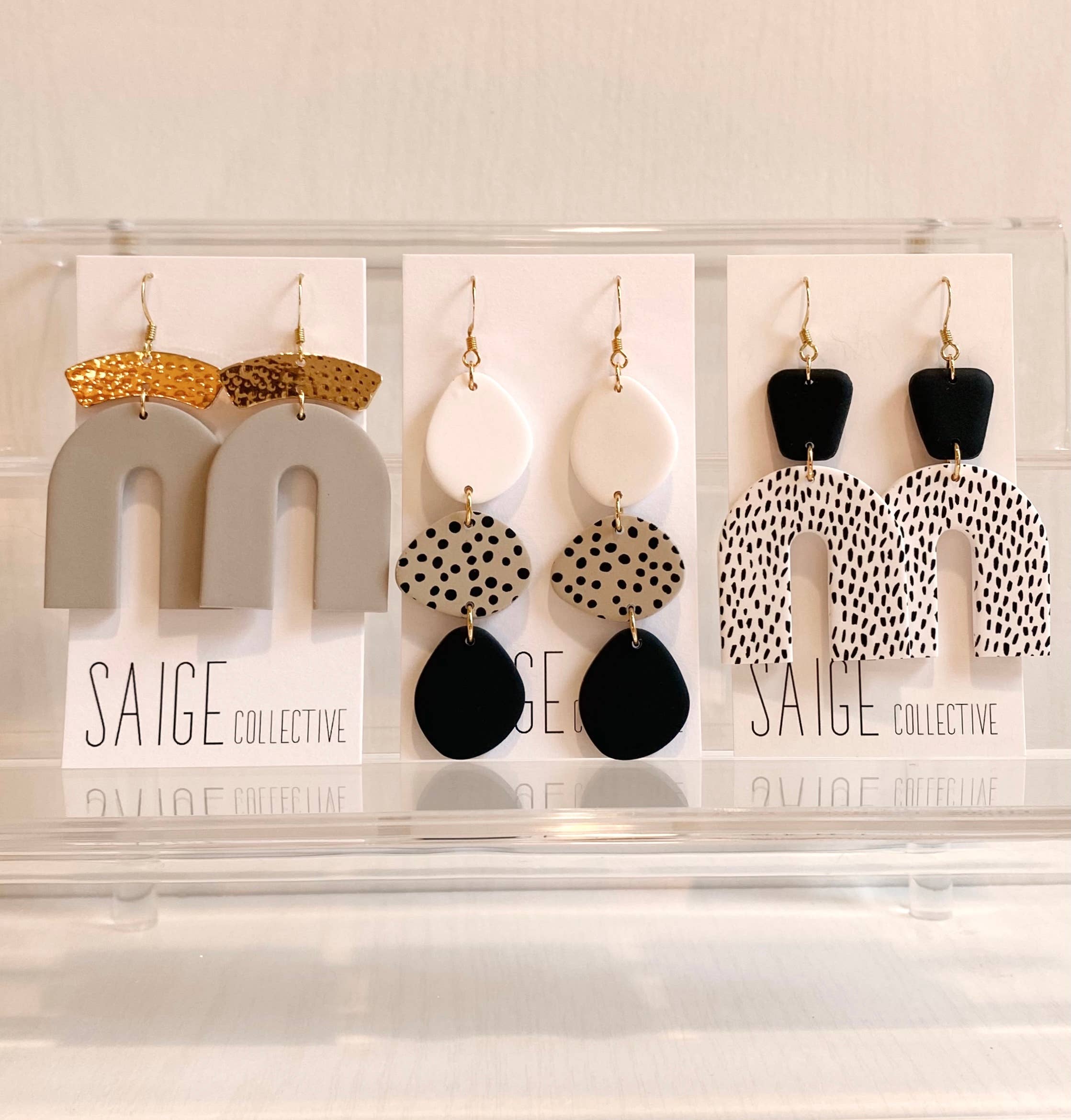 Saige Collective - Wholesale Jewelry Set - 25 pack - assorted artisan clay earrings1