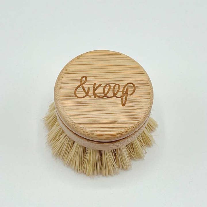 &Keep - Wholesale Cleaning Brush - Bamboo Replacement Dish Brush Head - Medium or Stiff 2