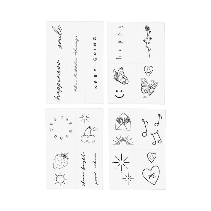 INKED by Dani - Wholesale Temporary Tattoo - Feel Good Temporary Tattoo Pack