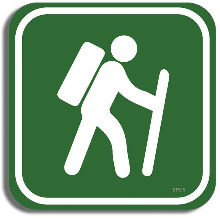 Hiking Sports Bumper Sticker for wholesale by Humper Bumper