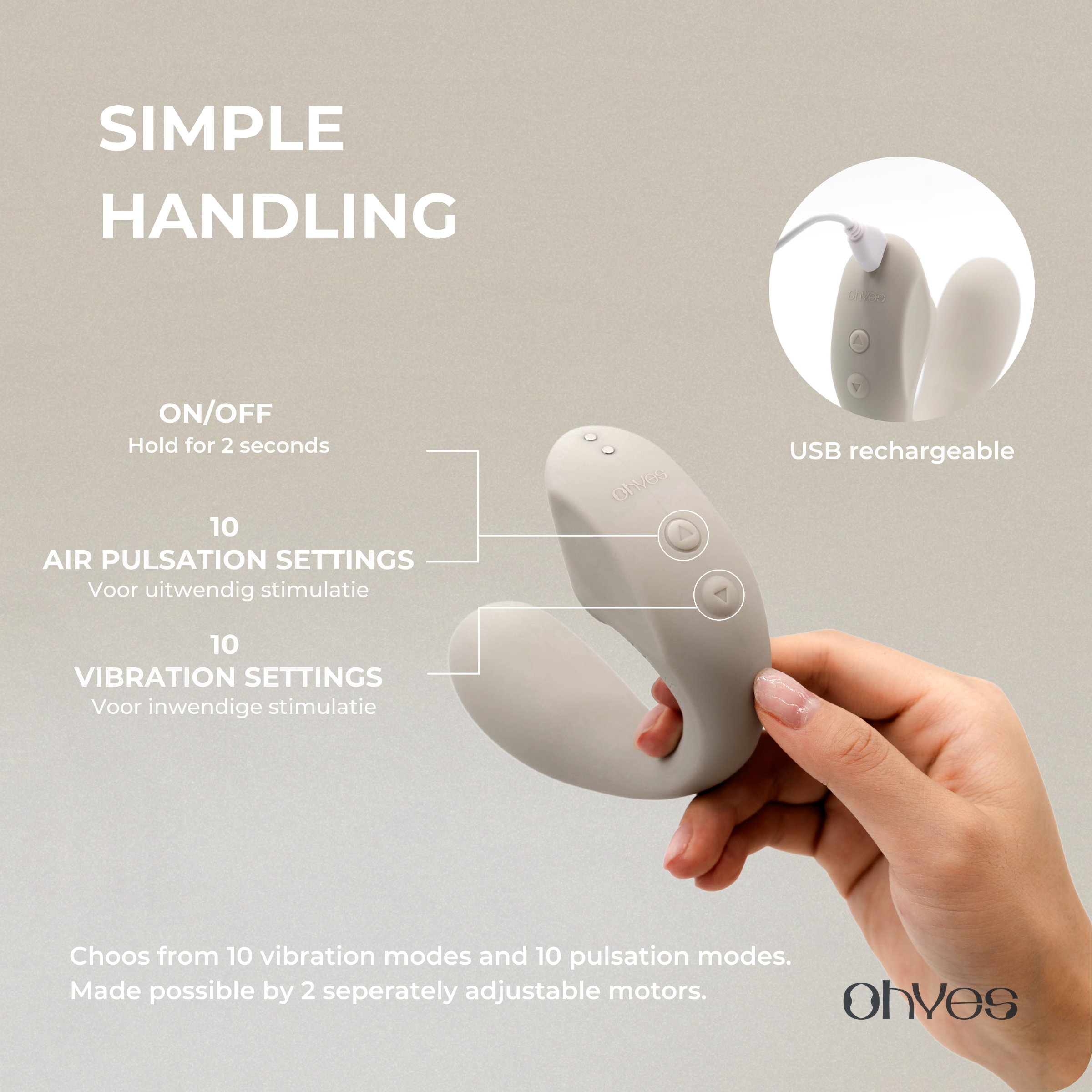 ohyes - Wholesale Sex Toy - Dual Air Pressure and G Spot Vibrator - OHYES Pulse 11