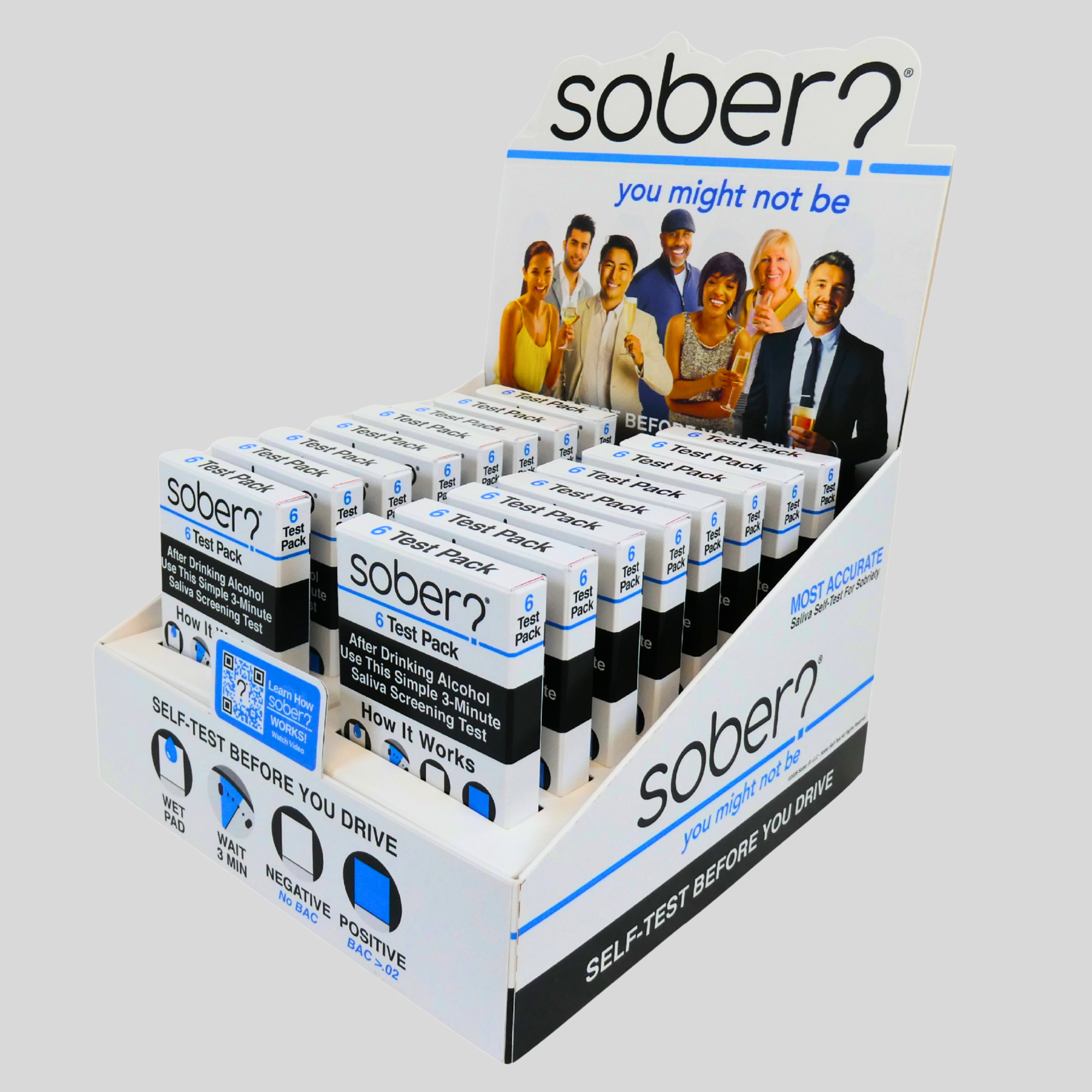 Sober Self-Test - Venta al por mayor Estantes de exposición de minoristas - Belleza y bienestar - Prueba de Sobriedad - Tiras de Prueba de Alcohol | Sober SD 62