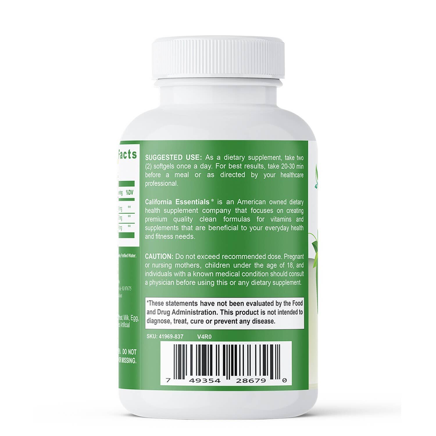 California Essentials – wholesale Oralt tillskott/Vitamin – MCT-olja: Stödjer viktminskning och ökar energi - 60 ct1