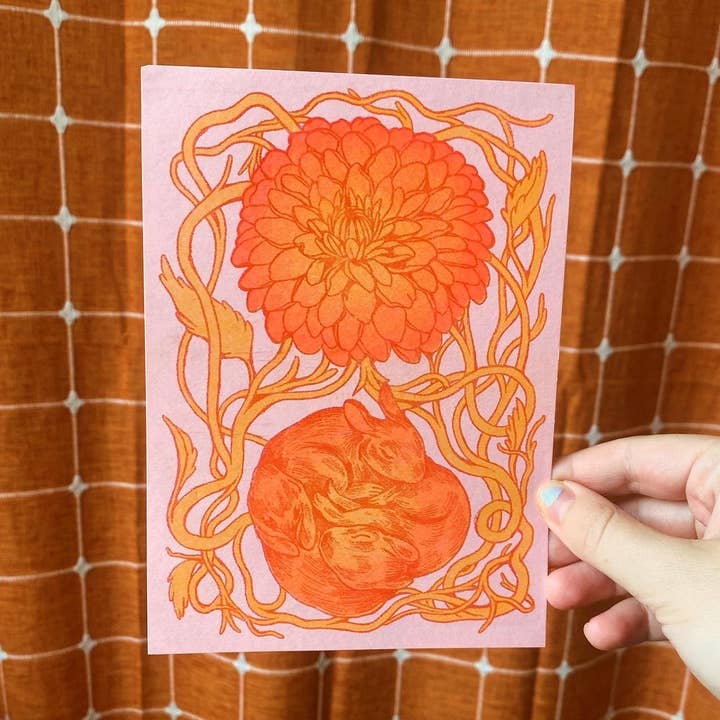 ALTARGOKART - Wholesale Art Print - Bunny Dahlia Print0