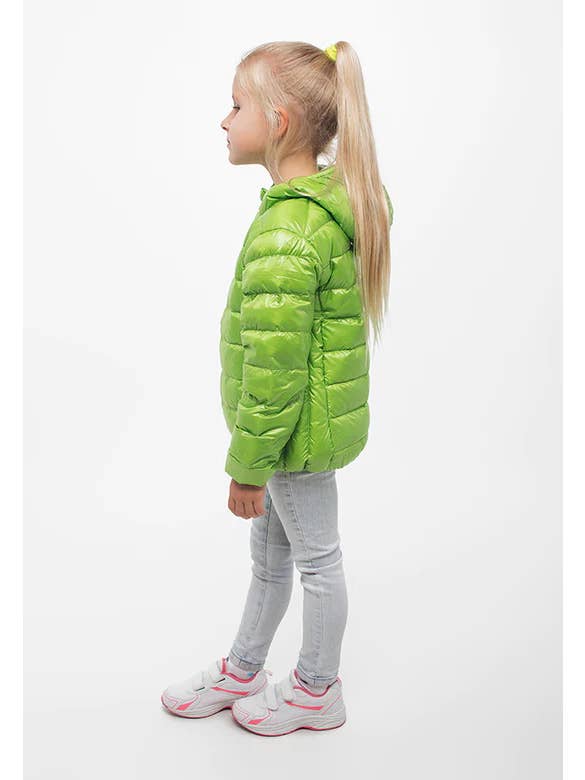DASTI - Wholesale Puffer Jacket - Kids - Dasti Kids Down Jacket Ultralight Hooded Packable, Green