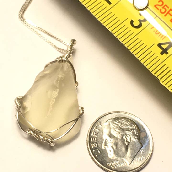 Wildheart Crystals - Wholesale Individual Charm/Pendant - Natural Libyan Desert Glass Solid Silver Wire Wrap Pendant5