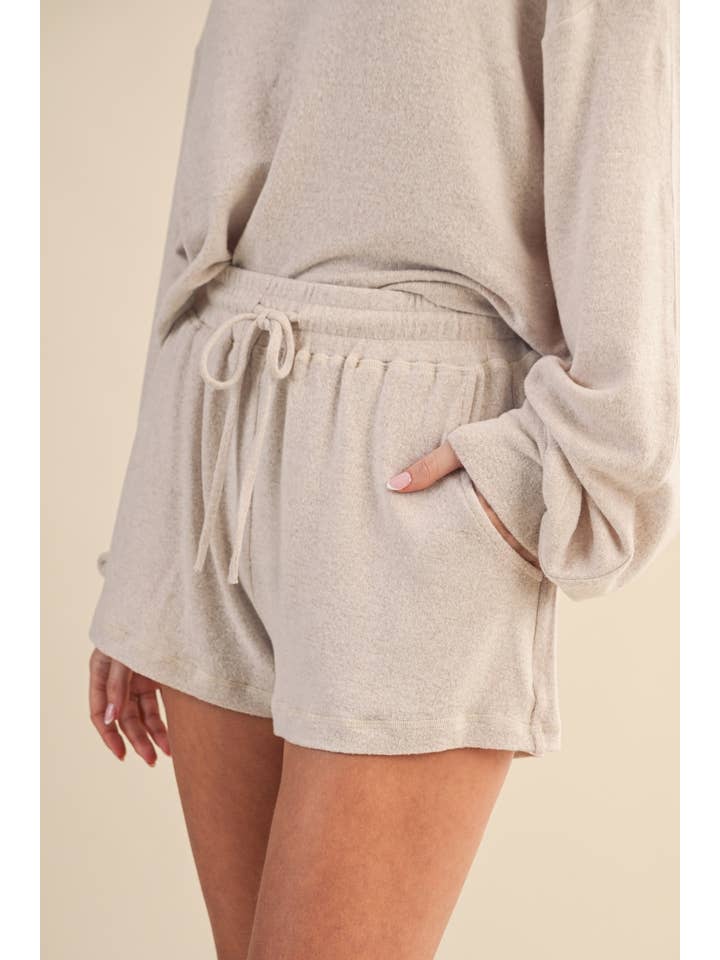 KIMBERLY C - Wholesale Lounge Shorts - Women's - Soft Brushed Hacci Shorts5