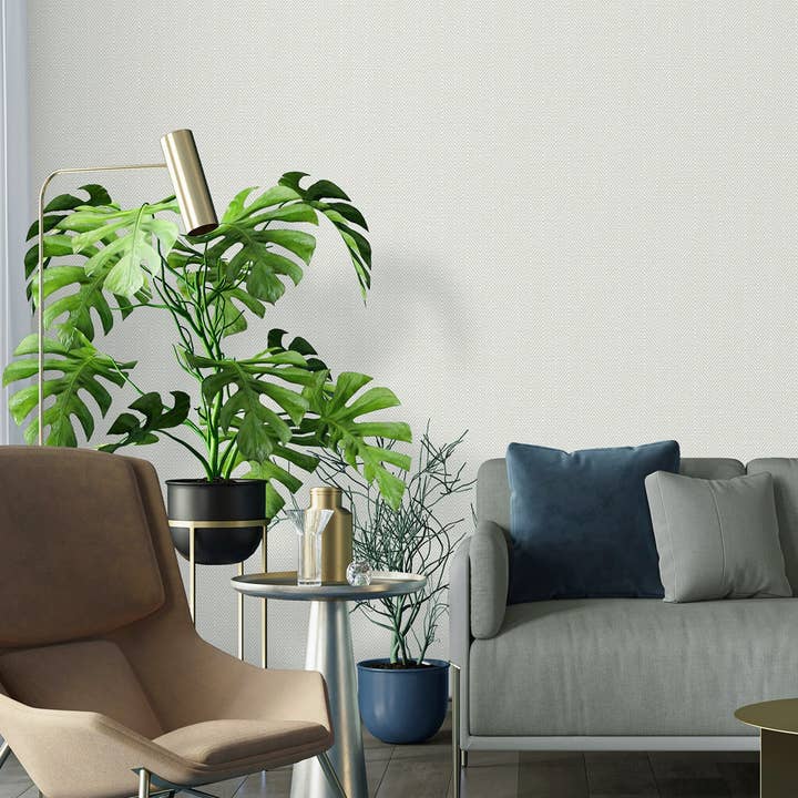 Walloro Luxury Embossed Wallpaper - Wholesale Wallpaper - Luxury Herringbone Geometric Wallpaper, 3D Chevron Embossed Wallpaper, Vinyl, Non-Woven, Non-Pasted, Large 178 sq ft Roll, Washable, Stylish2