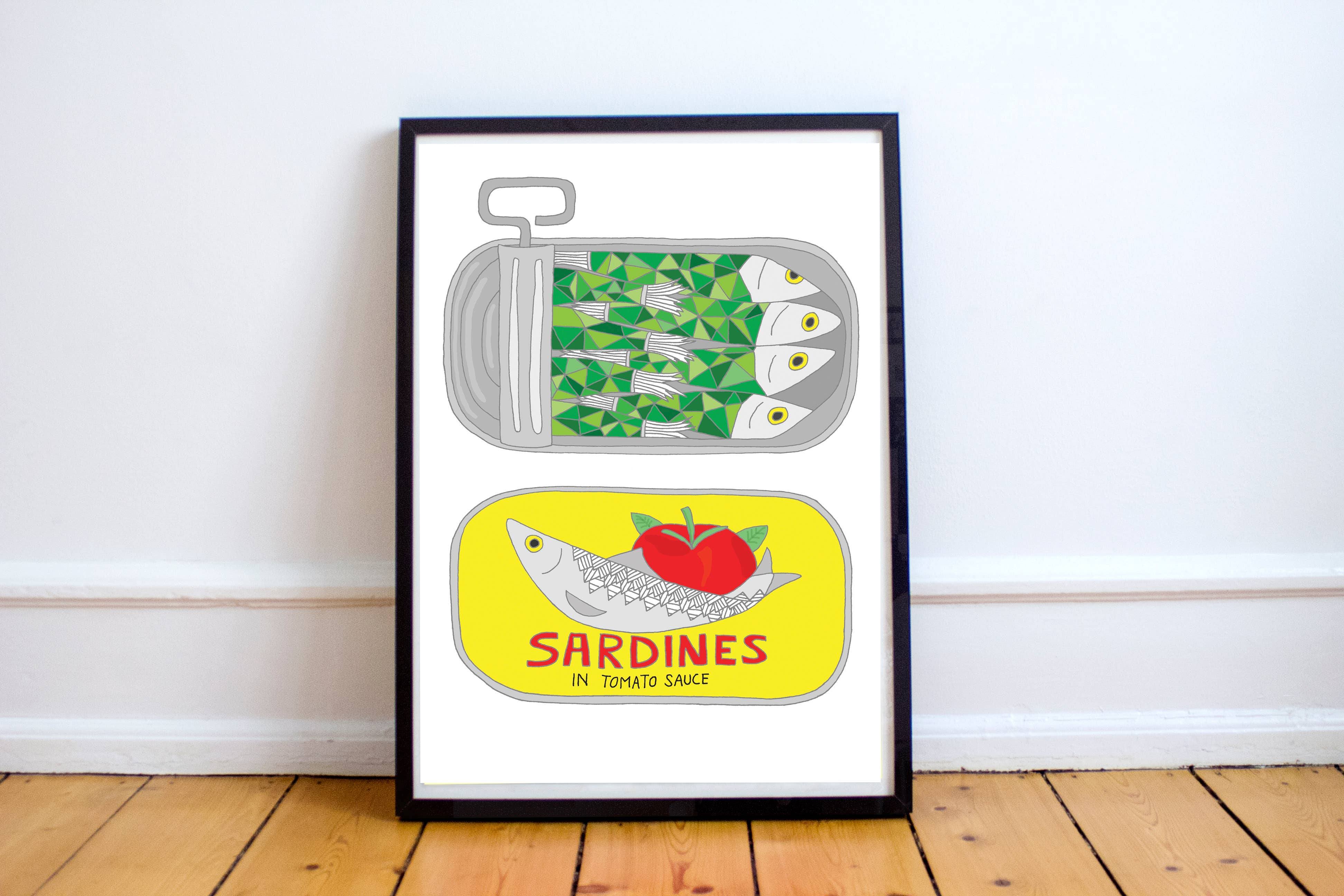 You've Got Pen On Your Face - Wholesale Art Print - Sardines Art Print | Quirky Kitchen Wall Decor | Foodie Gift1