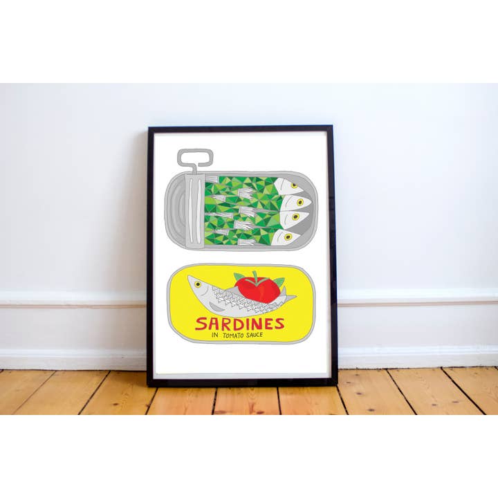 You've Got Pen On Your Face - Wholesale Art Print - Sardines Art Print | Quirky Kitchen Wall Decor | Foodie Gift1