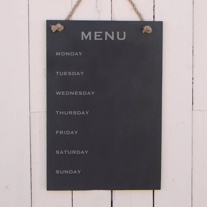 'Menu' - Prikbord voor wholesale door The House nameplate company