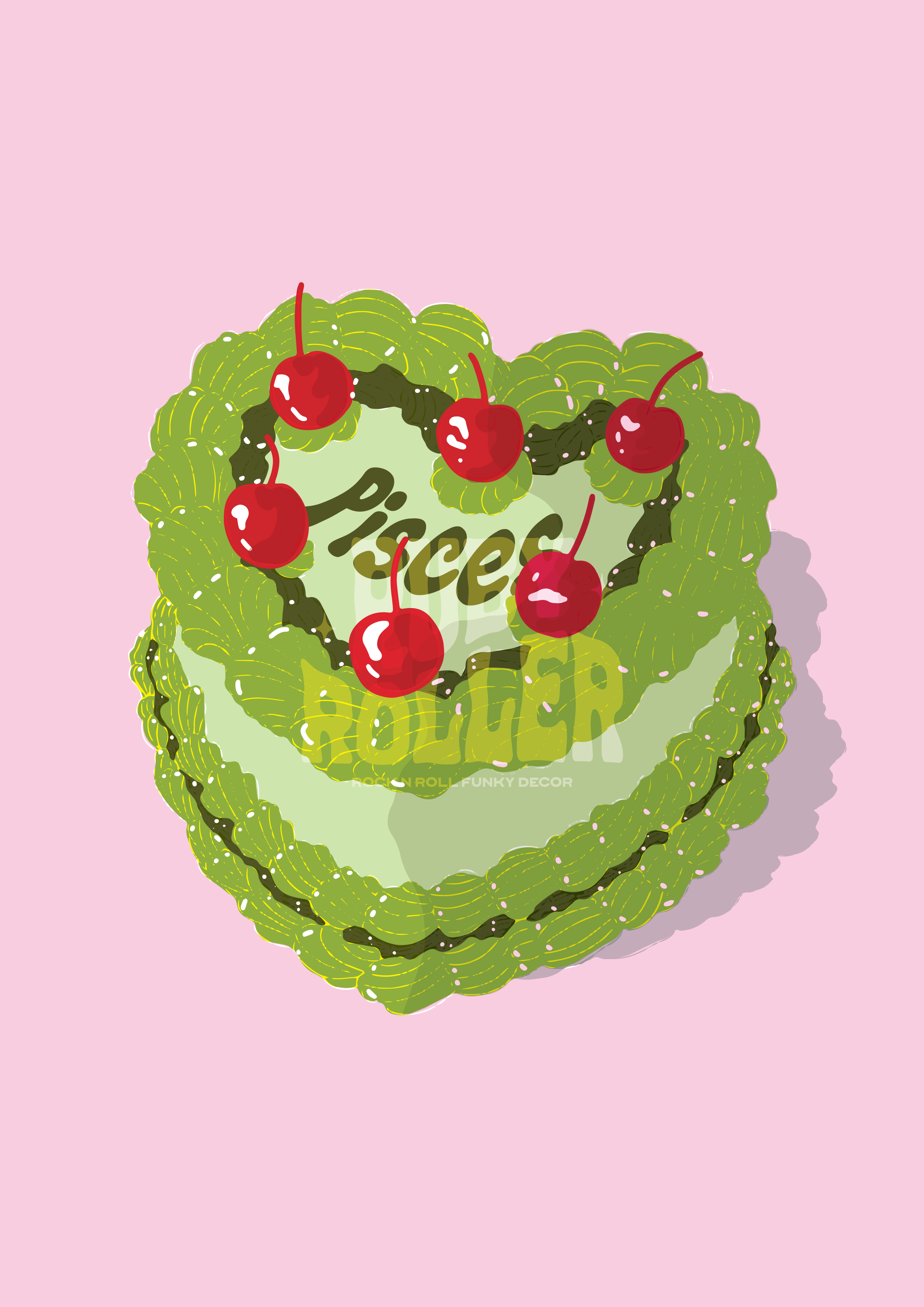 Ruby Roller Art - Wholesale Kunstprint - Esthetische harttaart met kersen sterrenbeeld kunstprint18