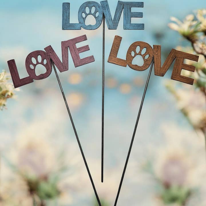 Amore piantina regalo accessorio per animali domestici picchetto da giardino Gatto Cane per la vendita all'ingrosso da parte di Iron Jewel