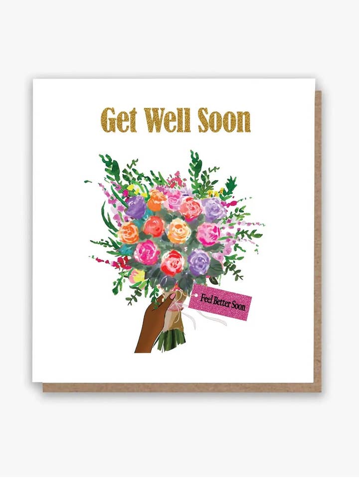 Tarjeta Get Well Soon: ¡Envía un hermoso ramo de flores a Healing Vibes! para venta al por mayor de All Shades
