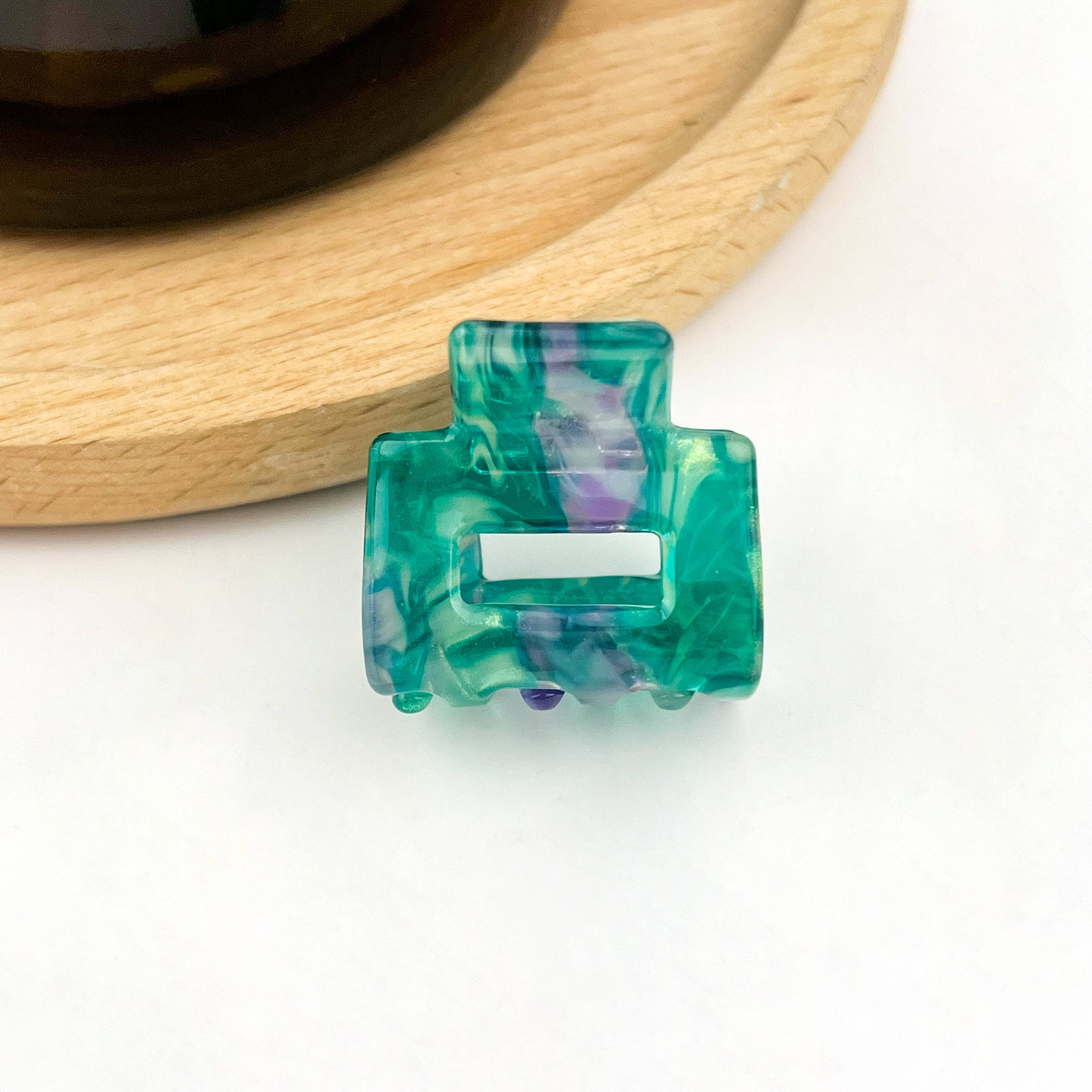 TheDivaSoap - Wholesale Hair Clip - Women's - 0.98'' Acetate Colorful Mini Square Hair Claw Clip1