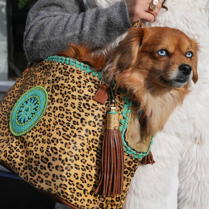 Dog with a Mission - Wholesale Pet Carrier - Dog - Leopard Lily Leather Dog Carrier Bag (up to 8 kg)3