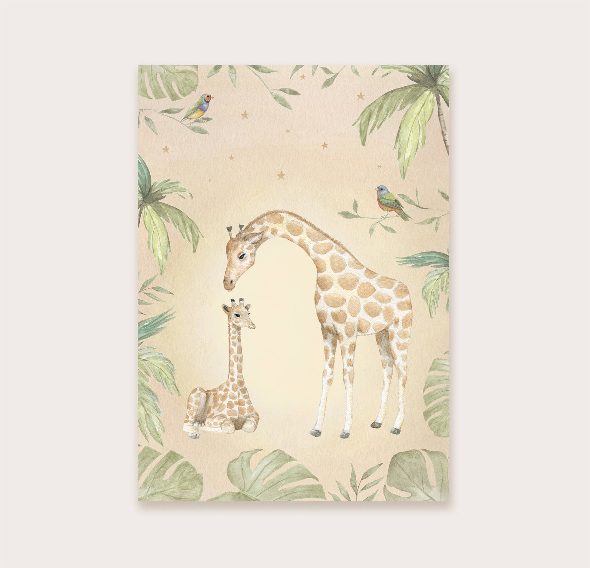 Appeloogje – wholesale Everyday greeting card – Postcard tropical giraffes2