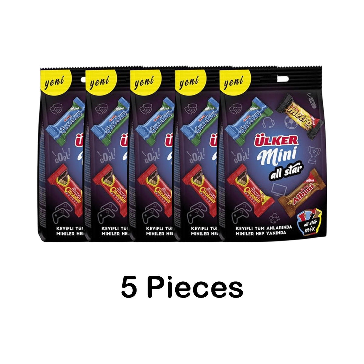 Aladdin - Wholesale Chocolate - Ulker Mini All Star Chocolates Bag Turkish Assorted Snack1